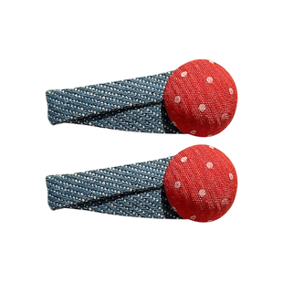 韩系牛仔波点爱心蝴蝶结儿童发夹女孩刘海侧边夹前额碎发发卡头饰