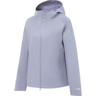 李宁外套女冬季新款防泼水防风跑步上衣户外加厚软壳夹克运动风衣