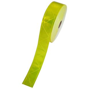 高亮反光PVC晶格带夜光背心安全警示条荧光黄银白色光版5CM反光条