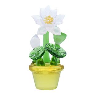 淄博琉璃仿真荷花盆栽摆件桌面绿植好运莲莲家居玄关装饰品礼物