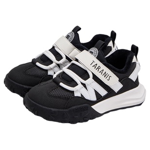 泰兰尼斯童鞋冬季新年款红色儿童运动鞋男童加绒保暖女童防滑鞋子