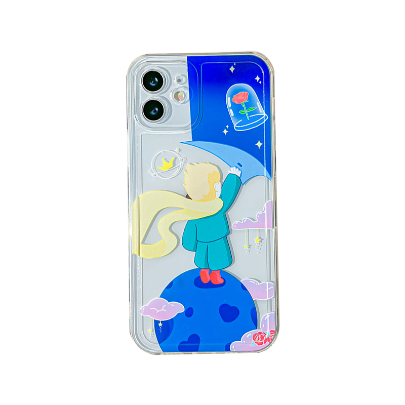 zuom原创图案小王子15适用ip14苹果13promax手机壳iphone12mini新款11pro小众r透明硅胶8创意7plus全包镜头6s