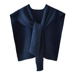 小镇姗姗你好学妹春秋薄款羊毛针织披肩女2023年新款百搭纯色搭肩