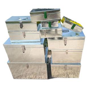 家用五金储物箱铁皮钱箱小铁盒手机存放箱铁皮盒长方形铁盒子带锁