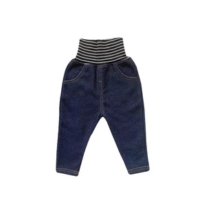 宝宝仿牛仔裤加绒男童女童外穿薄绒高腰保暖冬季长裤童装裤子潮