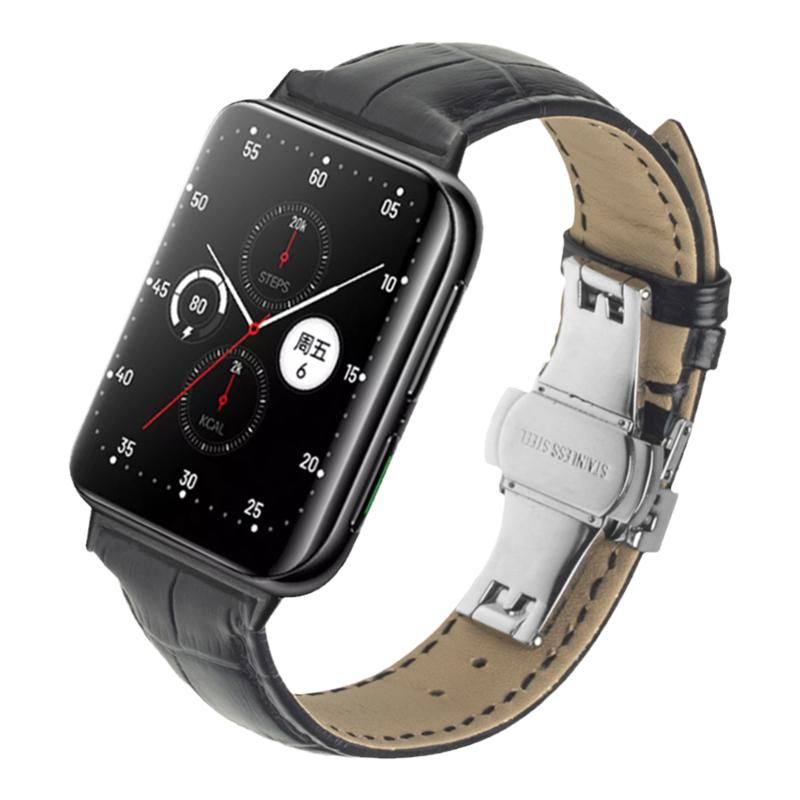 锦灏oppowatch2鳄鱼纹真皮表带