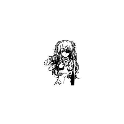 TLP镂空车贴 EVANEON EVANGELION明日香Asuka汽摩防水贴纸