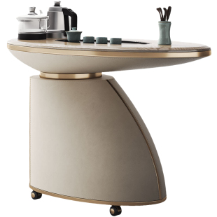 Mobeier 阳台小茶车移动茶台烧水壶一体家用轻奢白蜡木茶水柜