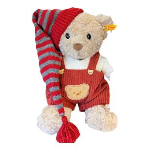 Steiff熊衣服丹麦圣诞娃衣Nici泰迪熊玩偶衣服巴塞罗熊圣诞帽衣服