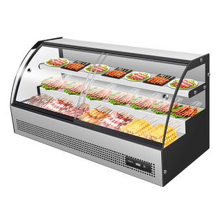 扬子台式阶梯冰台饭店冷藏点菜冷冻串串保鲜烧烤商用摆摊展示冰柜