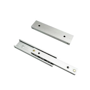 6mm二节铝合金轻型滑轨IDA61工业2节双向铝型材抽屉滑道滑动导轨