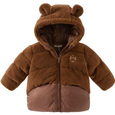 戴维贝拉男童连帽棉服