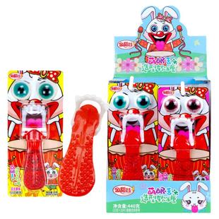 金稻谷搞怪萌眼舌头造型软糖趣味搞怪儿童休闲小零食盒装礼物糖果