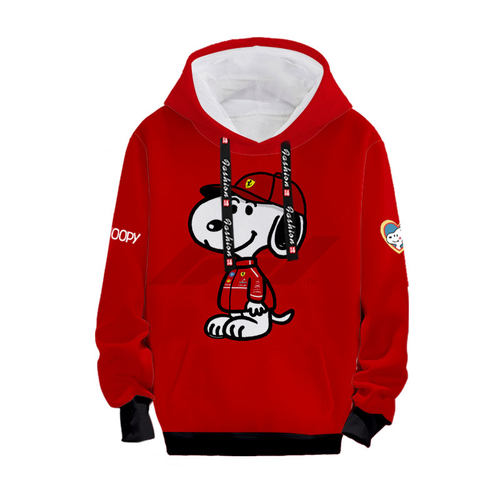 史努比联名F1赛车法拉利威廉姆斯这队服连帽卫衣套头男女学生外套