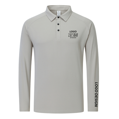 运动Polo衫定制印LOGO长袖T恤