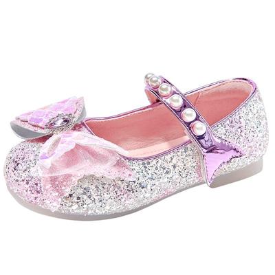 芭比水晶鞋女童公主鞋儿童皮鞋