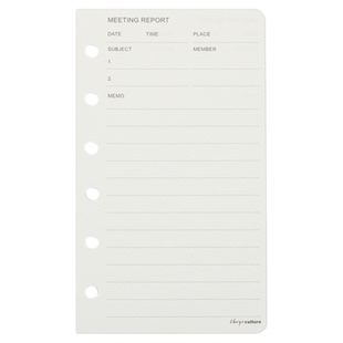 相当于国内A7台湾珠友活页纸替芯6孔笔记本子A6活页内芯横格本芯50K空白网格待办事项会议记录记账表活页替芯