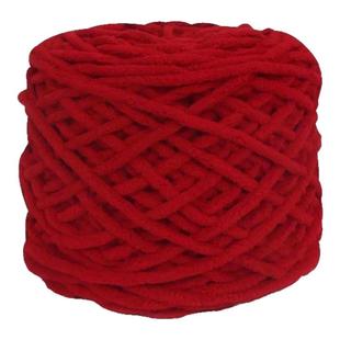 红毛线粗冰条线粗毛线手工diy材料勾钩拖鞋编织围巾毛线团