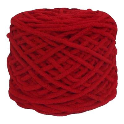 红毛线粗冰条手工diy材料