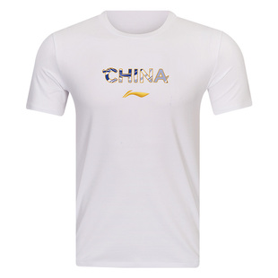 李宁国青队速干运动短袖T恤男女透气时尚CHINA印花大赛服AHSW427