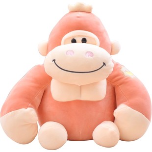金刚大猩猩公仔毛绒玩具可爱萌柔软羽绒棉小猴子玩偶布娃娃抱枕