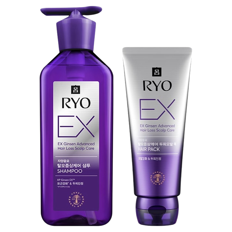 RYO紫吕防脱发洗发水护发素旗舰店官方韩国原装进口ex正品洗发液