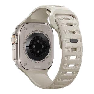 适用Apple Watchs11苹果手表表带FKM氟橡胶材质新款s10/9防水运动s8透气纯色ultra3耐脏夏天s7/se3高级感腕带