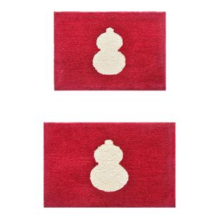 霜山葫芦簇绒地垫家用卫生间卧室门口吸水防滑垫子入户门玄关脚垫