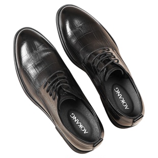 奥康 男鞋2026春季新款真皮透气商务正装皮鞋舒适软底时尚德比鞋N