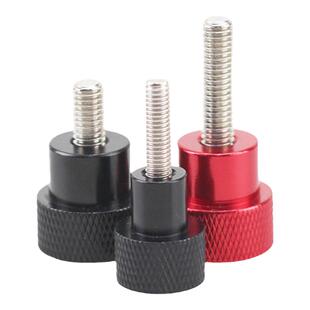 M3不锈钢手拧螺丝彩色铝合金柄高头滚花螺丝钉台阶手扭固定螺栓