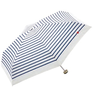 日本进口WPC伞条纹五折三折迷你晴雨伞遮阳伞水手海军清新ins简约
