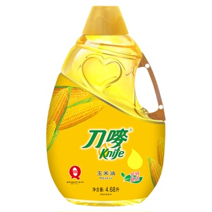 刀唛玉米油4.68L*4瓶装整箱商用压榨非转基因烘焙蛋糕专用食用油