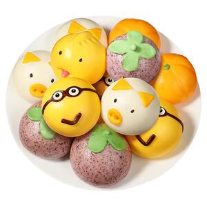 儿童宝宝卡通包子馒头果蔬奶黄豆沙包早餐半成品营养猪猪包无添加
