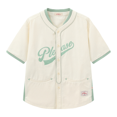 PLEASE西部元素棒球服短袖男女