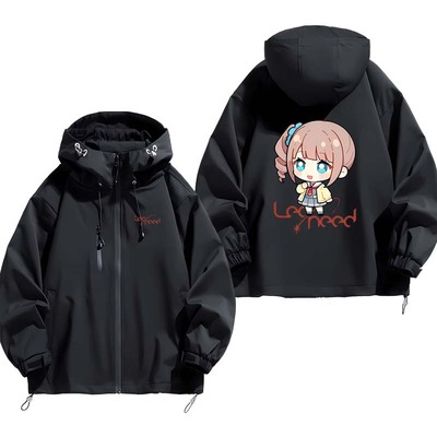 连帽秋冬新款宽松防风冲锋衣