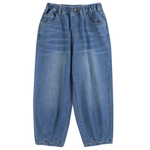 IVY HOUSE常春藤儿童装男大童裤子春季款 宽松牛仔阔腿裤时尚休闲