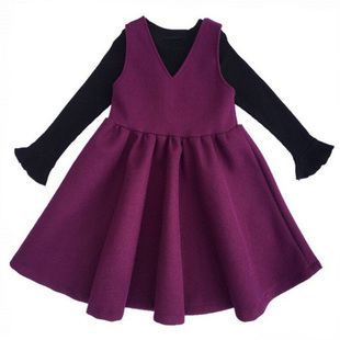 女童冬裙2022新款潮套装洋气秋裙子春秋冬季两件套加厚加绒连衣裙