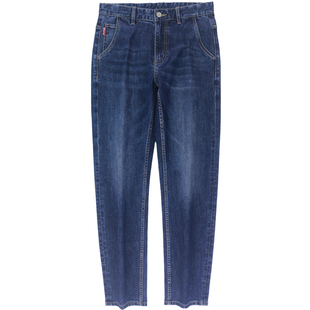 大牛传说秋冬加绒加厚牛仔裤男士宽松直筒加肥加大码弹力长裤1138