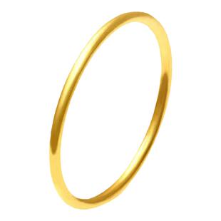 新款素圈三生三世古法传承沙金戒指女闭口时尚简约ins风镀金戒指