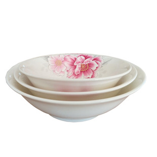 斗笠面碗6/7/8寸斗碗家用陶瓷喇叭碗盛菜碗商用拉面碗饭店鸡公碗