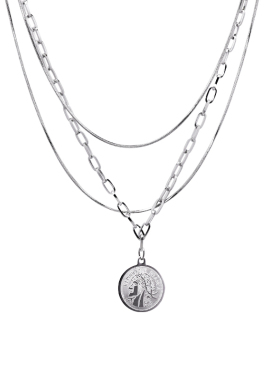 kansai自制欧美多层链条人头硬币