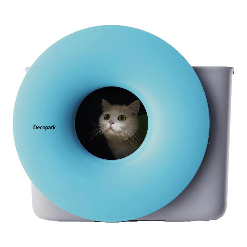 Decopark黑洞甜甜圈超大猫砂盆防外溅隔臭半封闭防带砂幼猫大猫