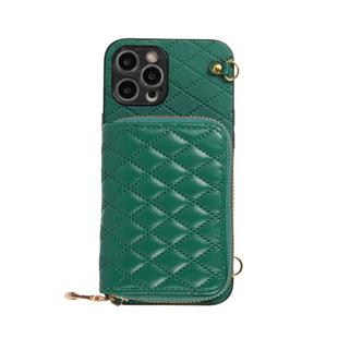 菱格小香风拉链卡包适用三星S23Ultra手机壳S25+斜跨S24FE简约note10pro硅胶套A71挂绳A55羊皮A34高档A16潮女