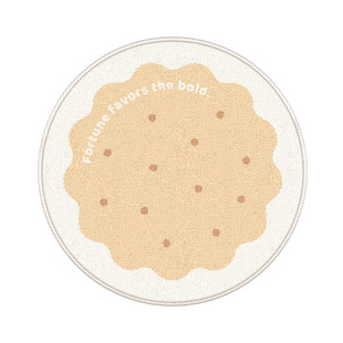 儿童房间地毯圆形可爱仿羊绒冬季卧室床边毯阅读区玩耍婴儿爬地垫