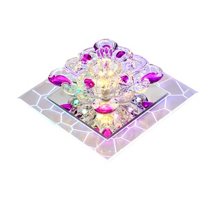 LED调光走道灯嵌入式家用水晶走廊灯过道灯暗装筒灯门厅玄关灯具