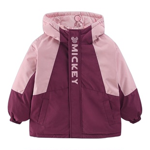 迪士尼童装儿童加厚羽绒服男童女童米奇冬季两面穿羽绒衣冬装90绒