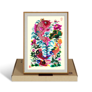 中国风特色剪纸a4镜框摆件挂饰家居装饰画剪纸作品成品外事礼品