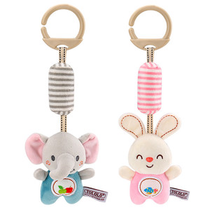 新生婴儿推车挂件风铃摇铃宝宝床头铃悬挂0一1岁毛绒安抚车载玩具