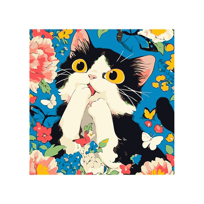 小猫咪数字油画治愈礼物