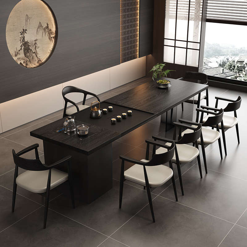 实木大板茶桌椅组合烧一体泡茶家用桌现代水壶简约茶茶盘台办公室